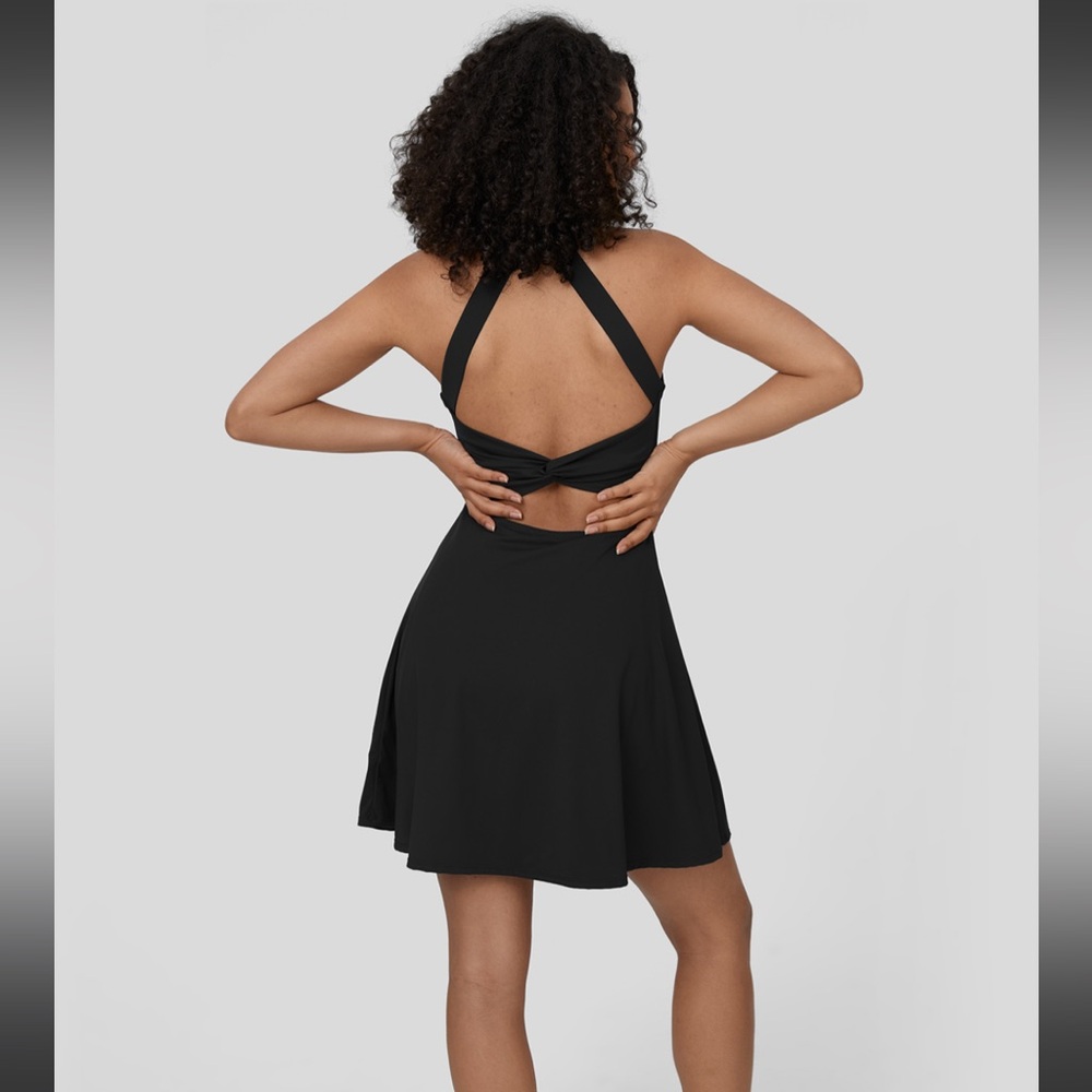 Backless Twisted Flare Dance Active Dress-Longer Length-Easy Peezy Edition